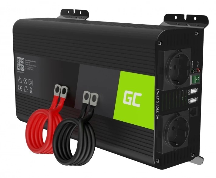 Green Cell PRO 12V na 230V 1000W/2000W Czysta sinusoida