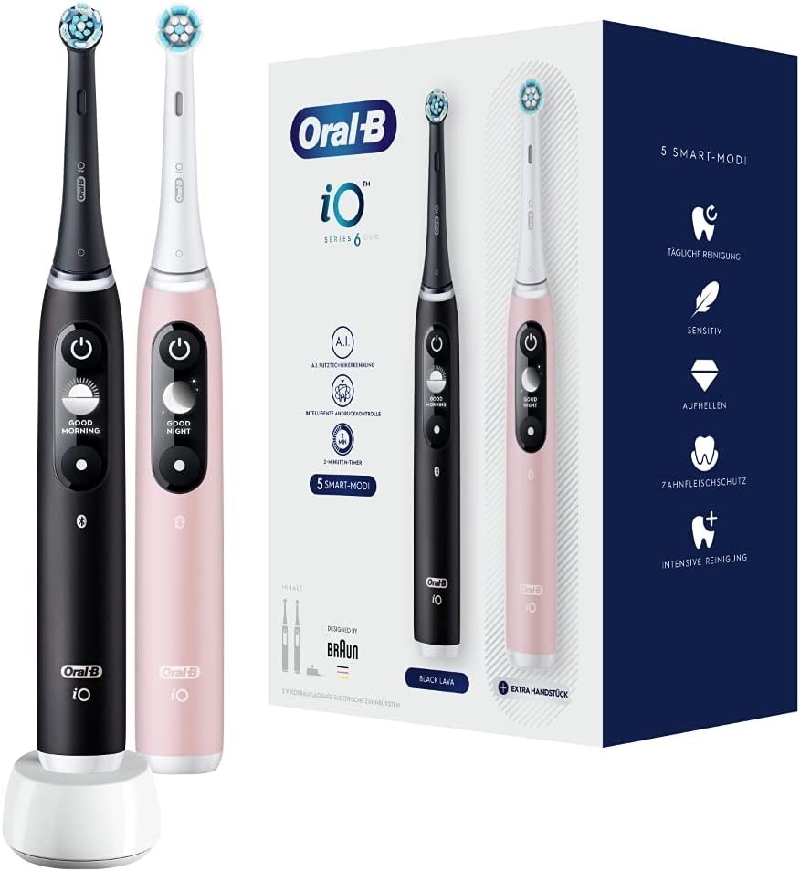 Szczoteczka magnetyczna Oral-B iO Series 6 Duo czarny/różowy