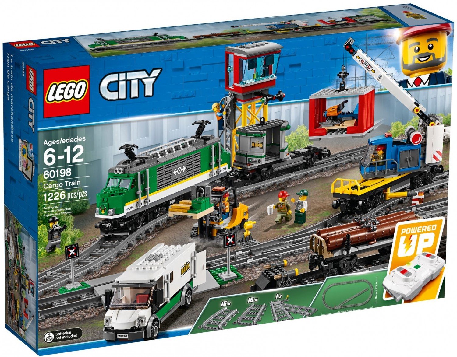 Klocki konstrukcyjne LEGO City 60198 Pociąg towarowy