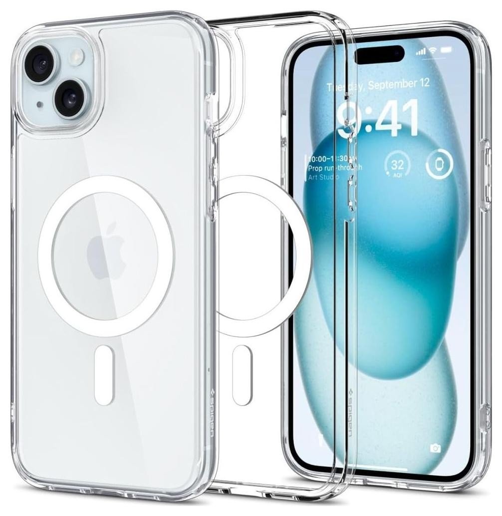 Etui typu plecki Spigen Ultra Hybrid MagFit do iPhone 15 biały