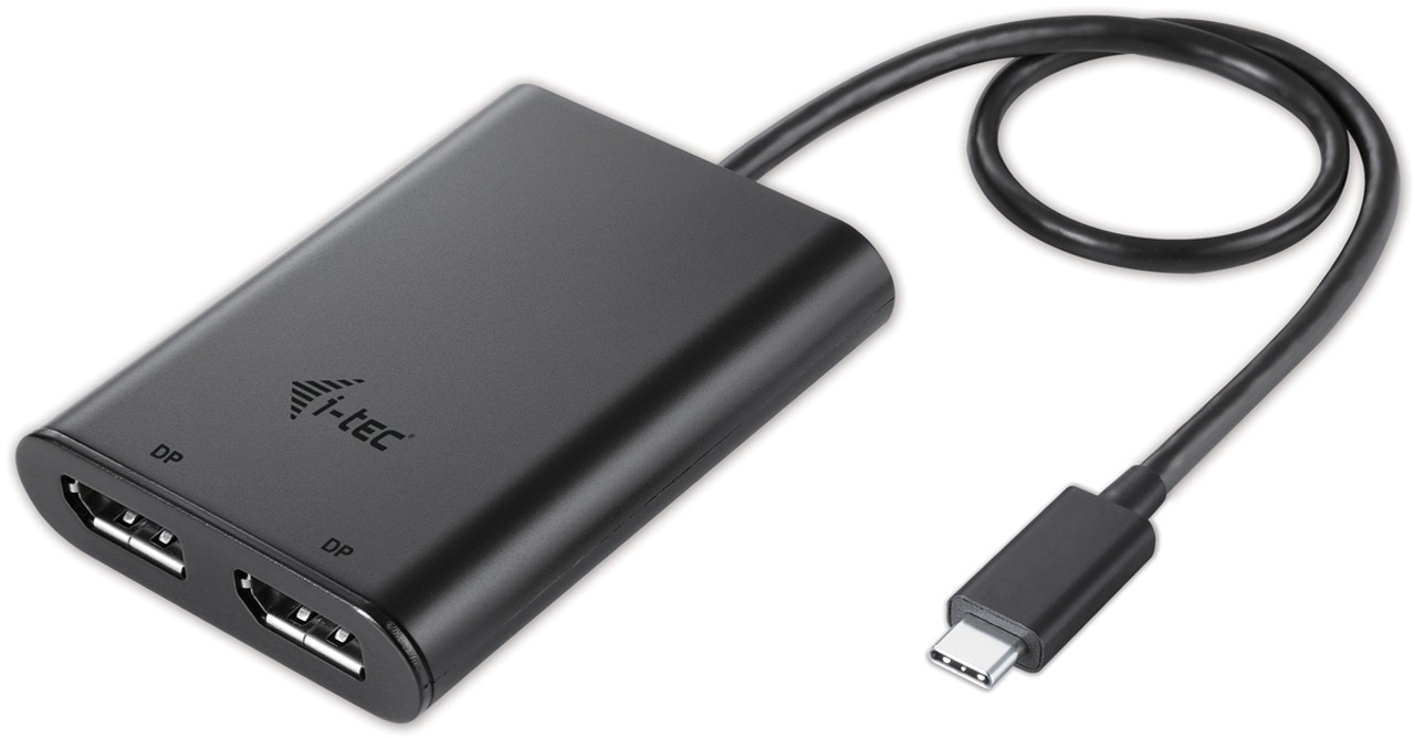 i-tec USB-C Dual Display Port Video Adapter 2x Display Port 4K Ultra HD kompatybilny z Thunderbolt3