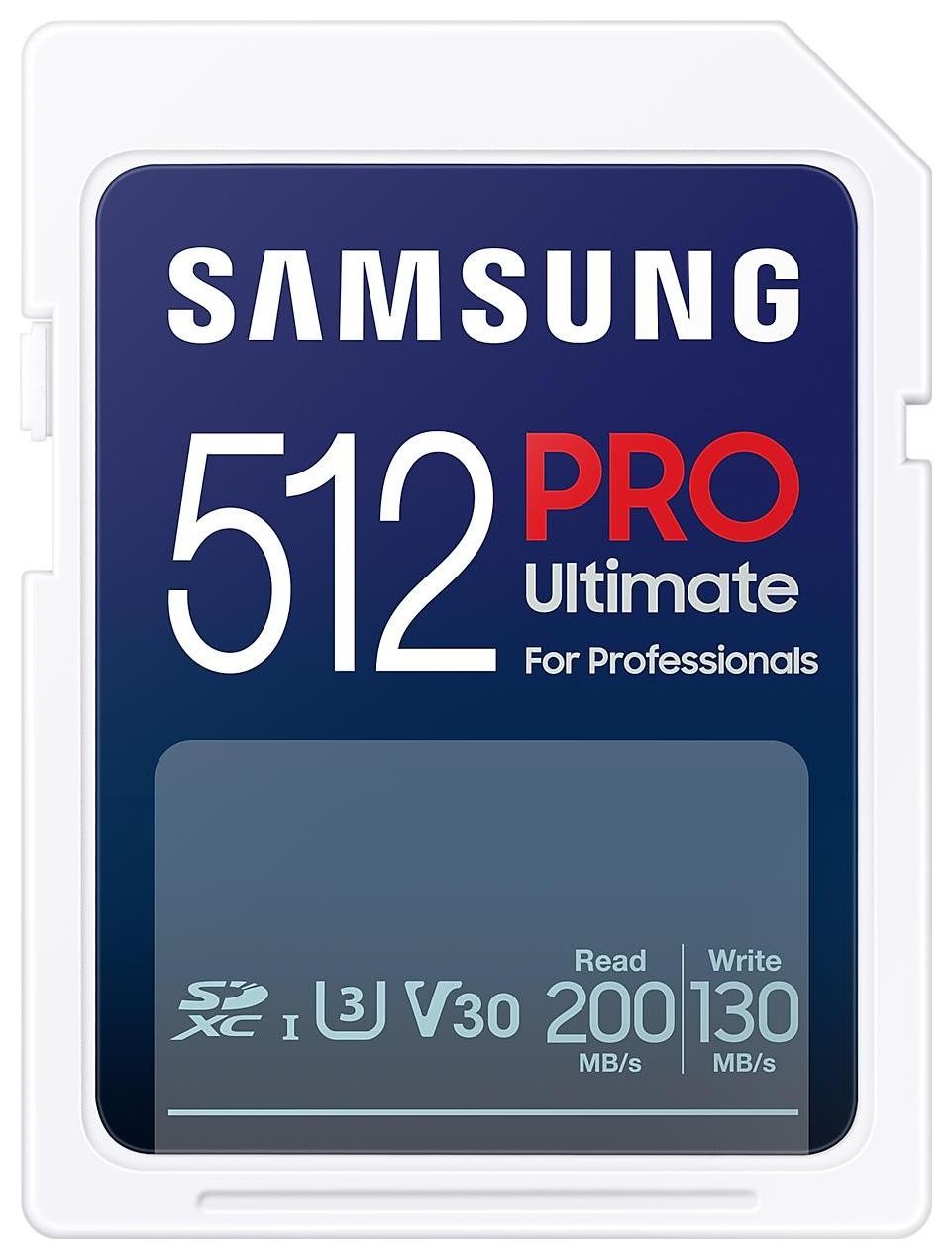 Samsung PRO Ultimate SDXC 512GB UHS-I U3 [Zapis 130MB/s Odczyt 200MB/s]