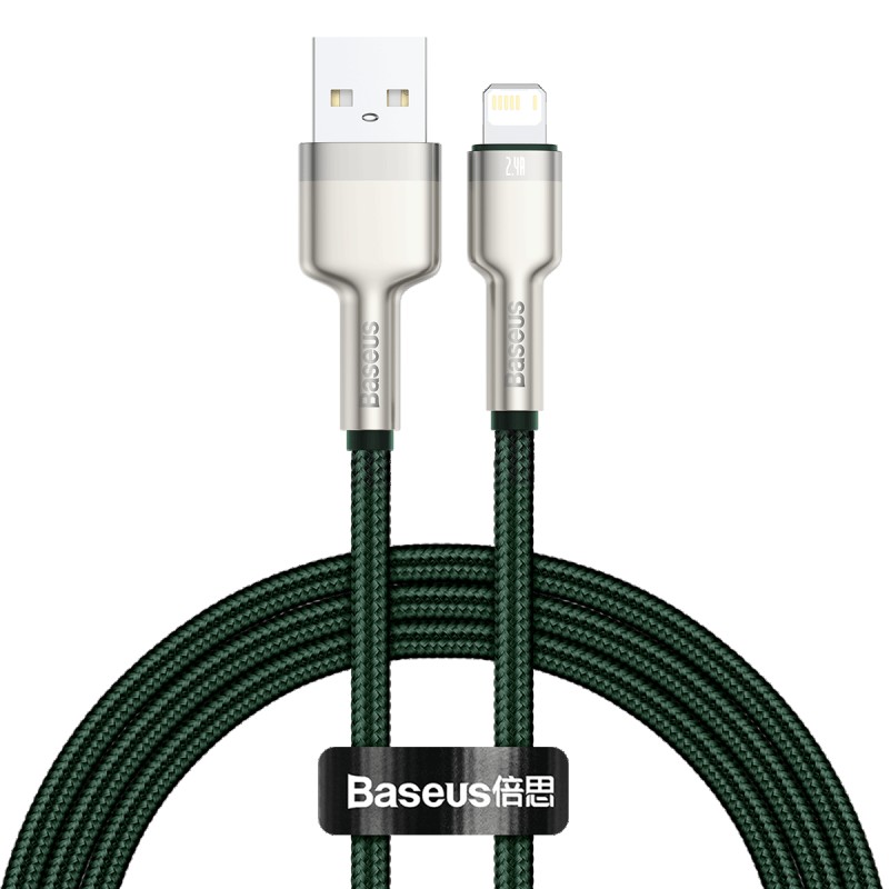 Baseus lightning - USB-A Cafule, 2.4A, 2m (zielony)