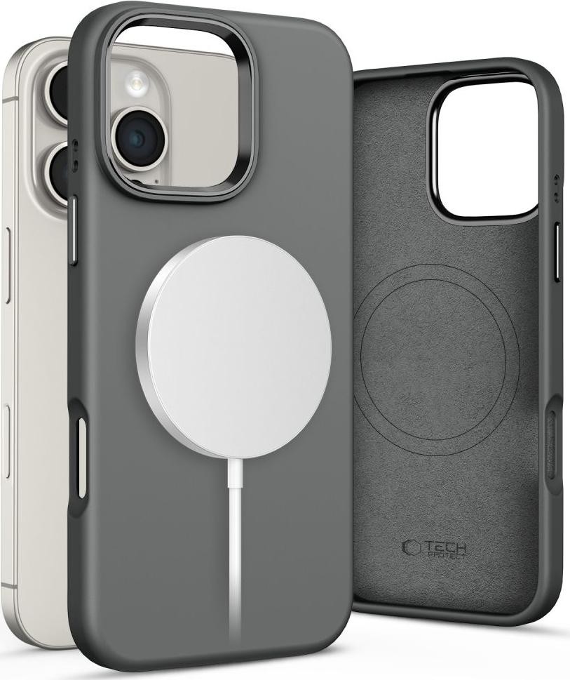 Etui typu plecki Tech-Protect Silicone Pure MagSafe iPhone 16 Pro szary