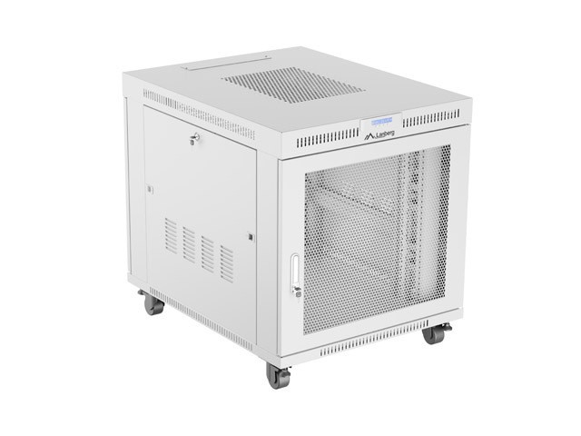 Stojąca Lanberg szafa rack stojąca 19'' 15U 800x1000 szara drzwi perforowane LCD V2