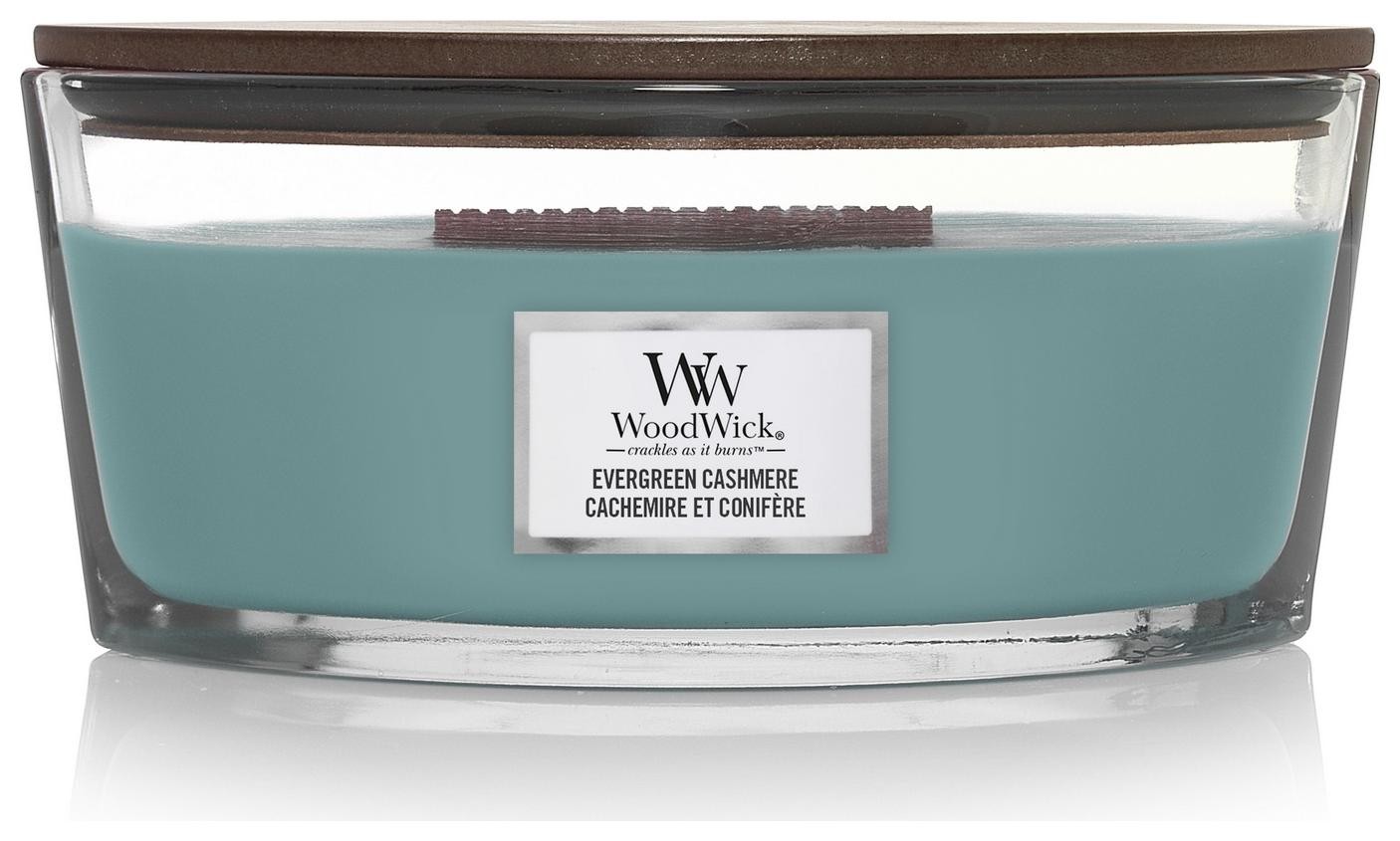 Świeczka elipsa WoodWick Evergreen Cashmere Elipsa 453,6g