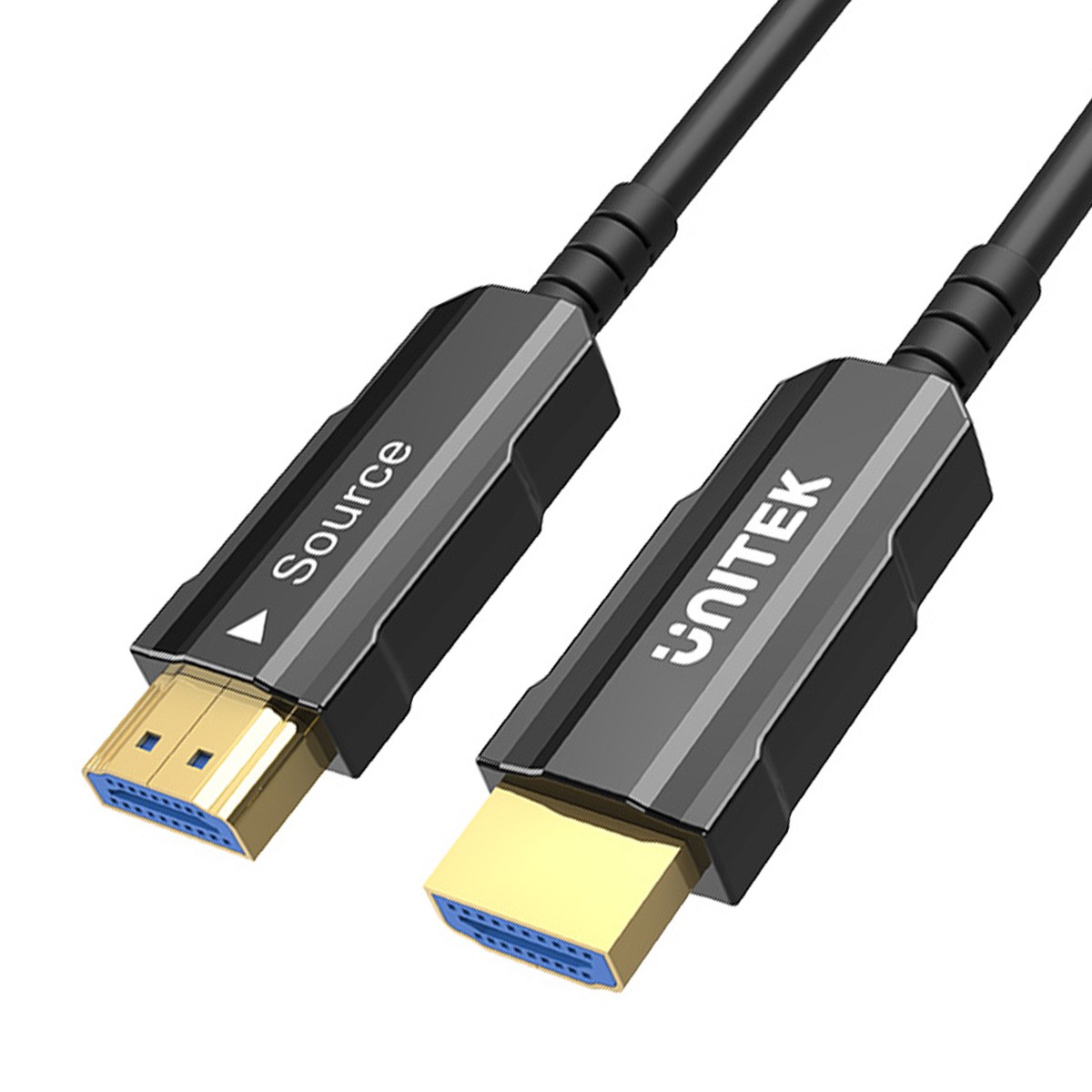 Unitek Kabel optyczny HDMI 2.0 AOC 4K 60Hz 15m czarny