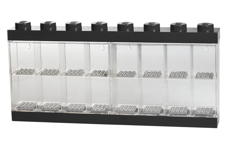 Pojemnik na zabawki Lego Minifigure Display Case na 16 Figurek czarny