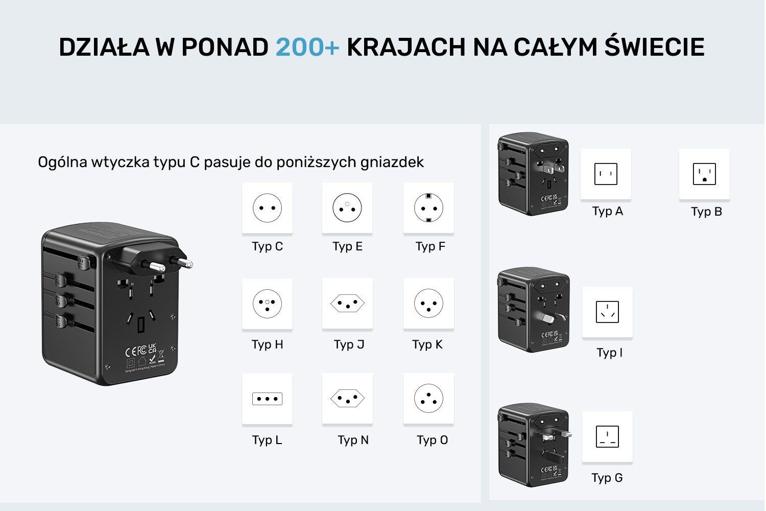 Unitek Ładowarka podróżna EU/US/UK/AUS PD 35 W