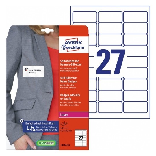Avery Zweckform Samoprzylepne identyfikatory imienne L4784-20