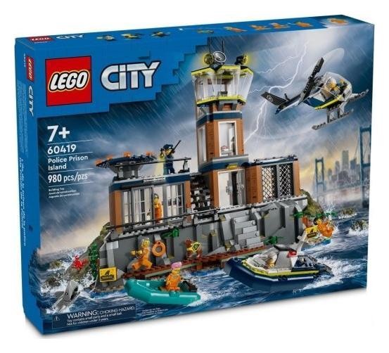 Klocki konstrukcyjne LEGO City 60419 Policja Z Więziennej Wyspy