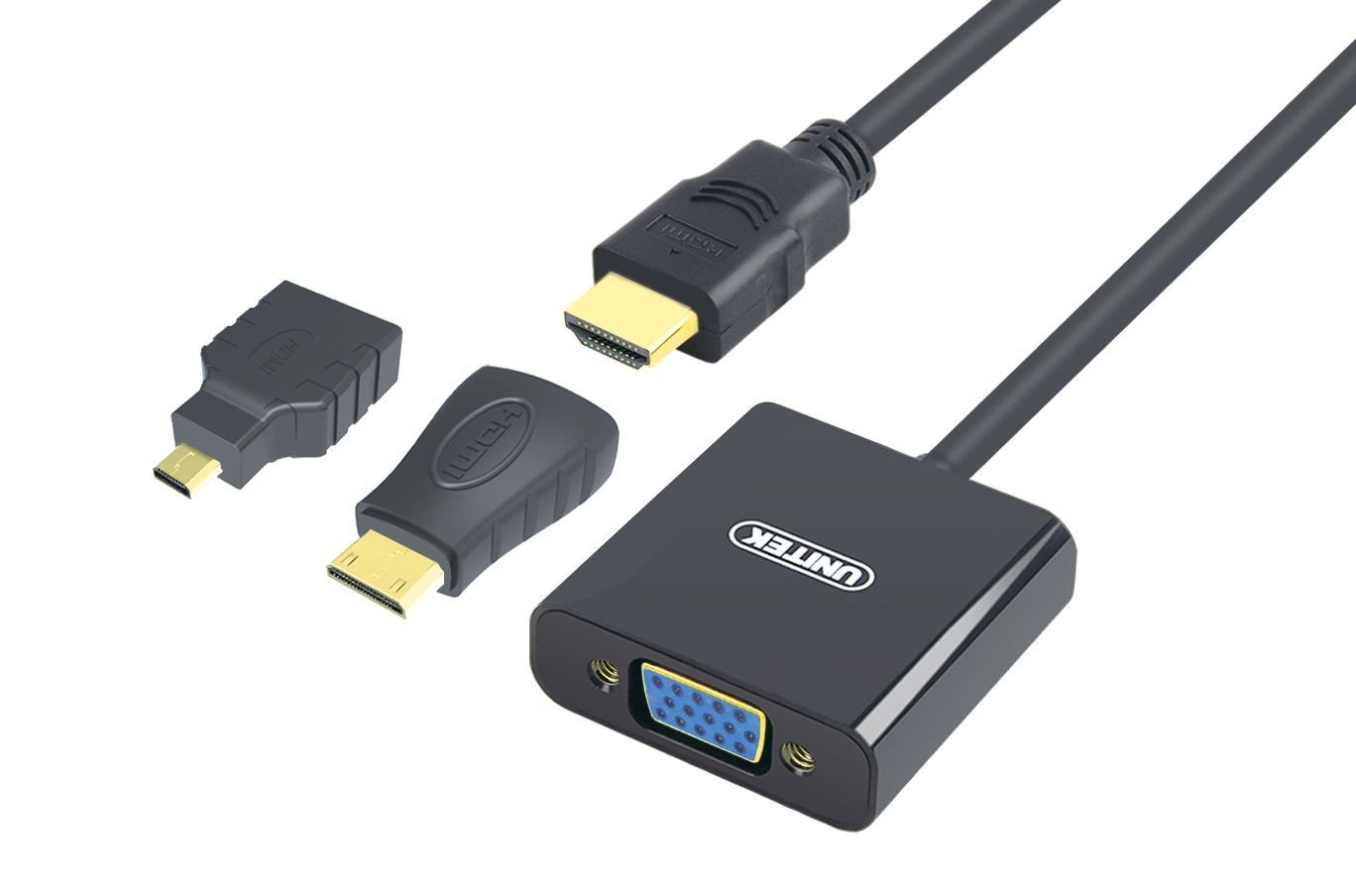 Unitek 3-in-1 HDMI czarny
