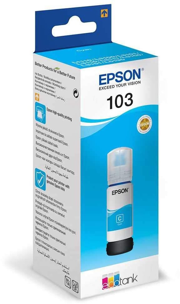 Oryginał Epson Tusz ET103 błękitny
