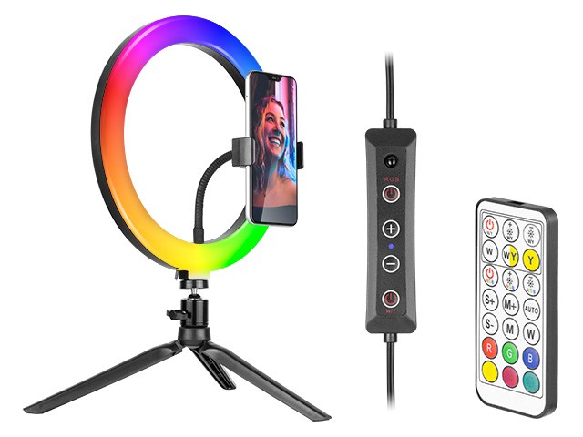 Tracer RGB ring 26cm ze statywem