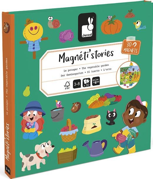 Zabawka edukacyjna,zabawki magnetyczne Janod Magneti'stories W ogródku