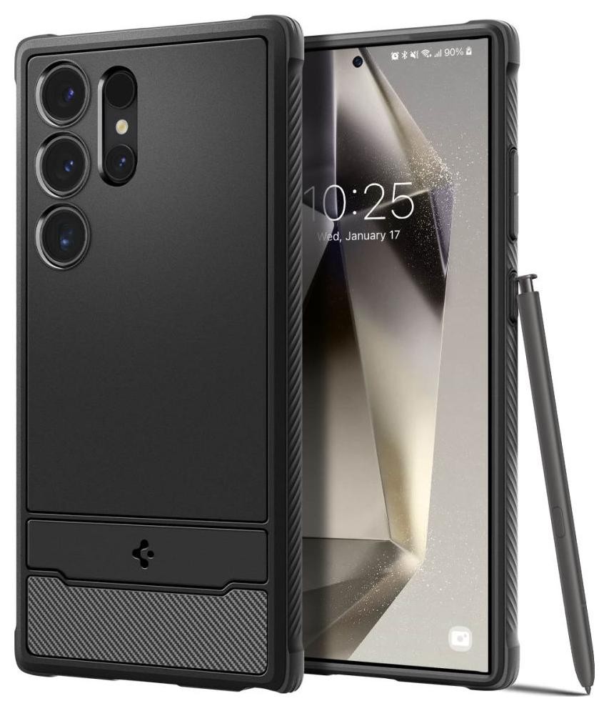 Etui typu plecki Spigen Rugged Armor do Samsung Galaxy S24 Ultra Matte czarny
