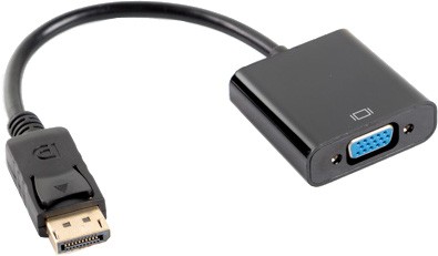 Lanberg adapter Displayport - VGA M/F 20cm czarny