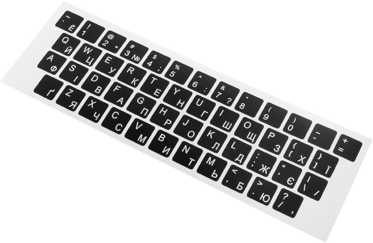 Accura naklejki na klawiaturę alfabet Ukraiński kolor czarny