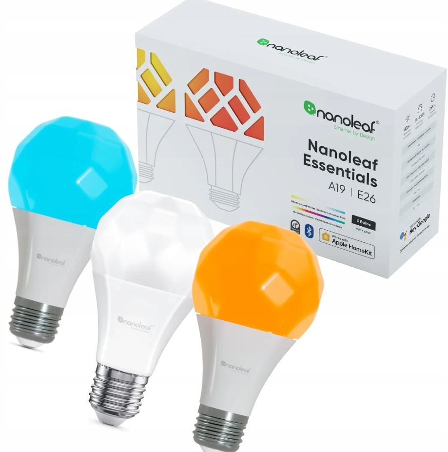 Nanoleaf Essentials Smart Bulbs - zestaw 3 żarówek A19-A60-E27