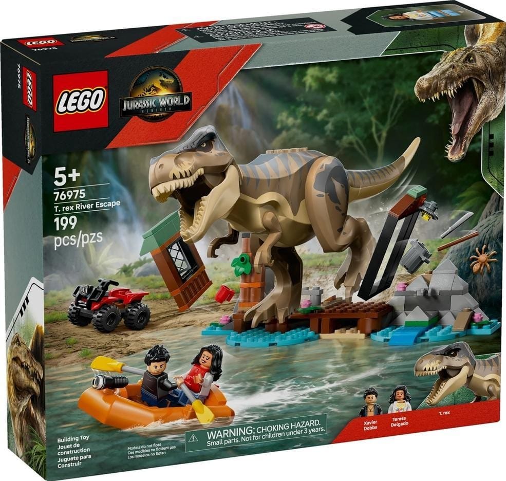 Klocki konstrukcyjne LEGO Jurassic World 76975 Ucieczka rzeką przed tyranozaurem
