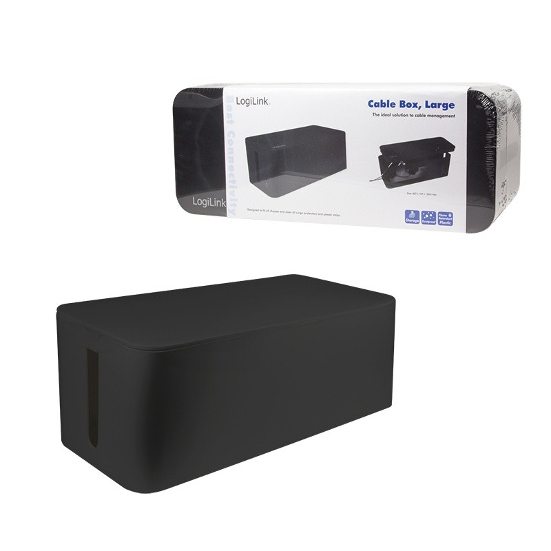 LogiLink Cable Box 407 x 157 x 133.5 mm czarny