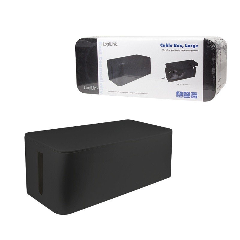 LogiLink Cable Box 407 x 157 x 133.5 mm czarny