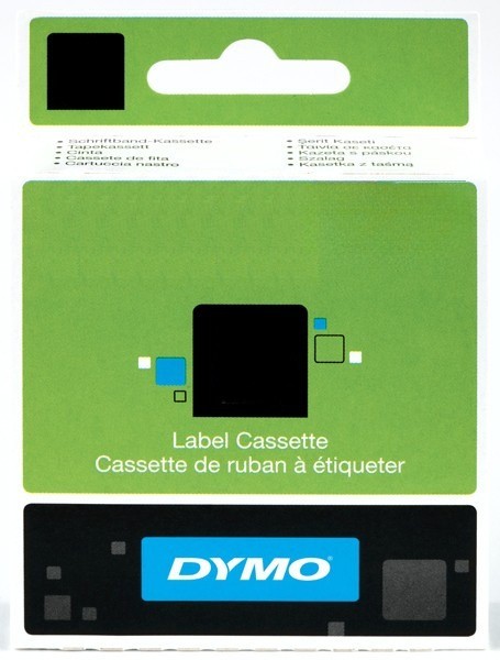 Taśma Dymo D1 czarny/żółty [12mm x 7m]