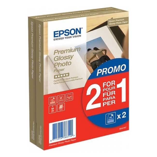 Jednostronny Epson Premium Glossy Photo Papier 255g/m2, 10 x 15cm, 80 ark.