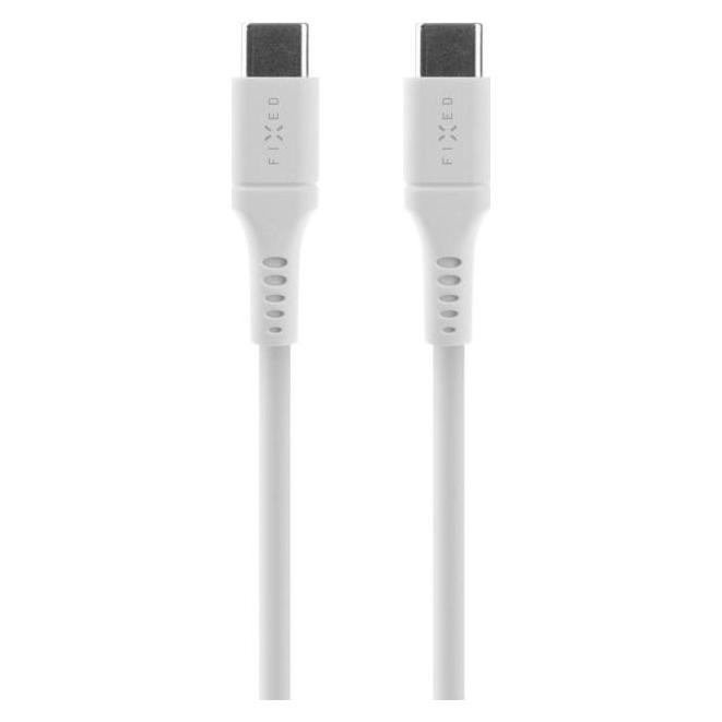 Fixed USB-C/USB-C i obsługą PD, 0,5 m, USB 2.0, 60 W, biały