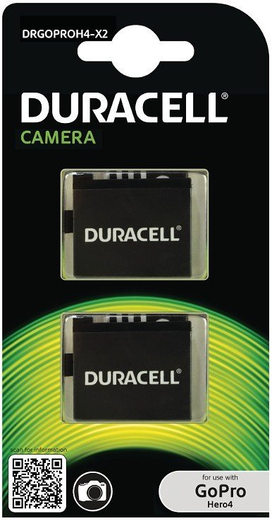 Duracell Akumulator DRGOPROH4 (GoPro 4) - akumulator do kamer Hero4 - 2 szt.