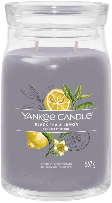 Świeczka duża Yankee Candle Signature Black Tea & Lemon Świeca Duża 567g