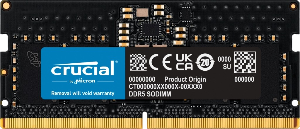 Crucial 16GB [1x16GB 5600MHz DDR5 CL46 SODIMM]