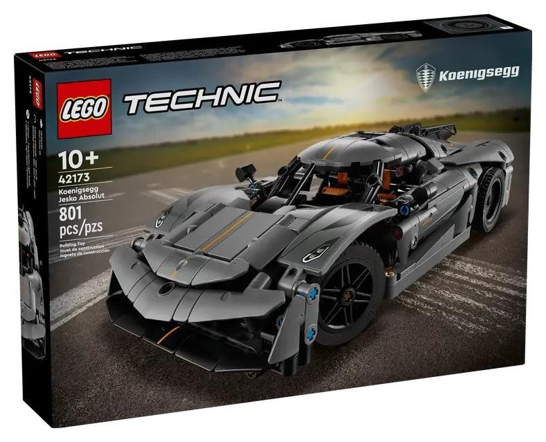 Klocki konstrukcyjne LEGO Technic 42173 Szary hipersamochód Koenigsegg Jesko Absolut