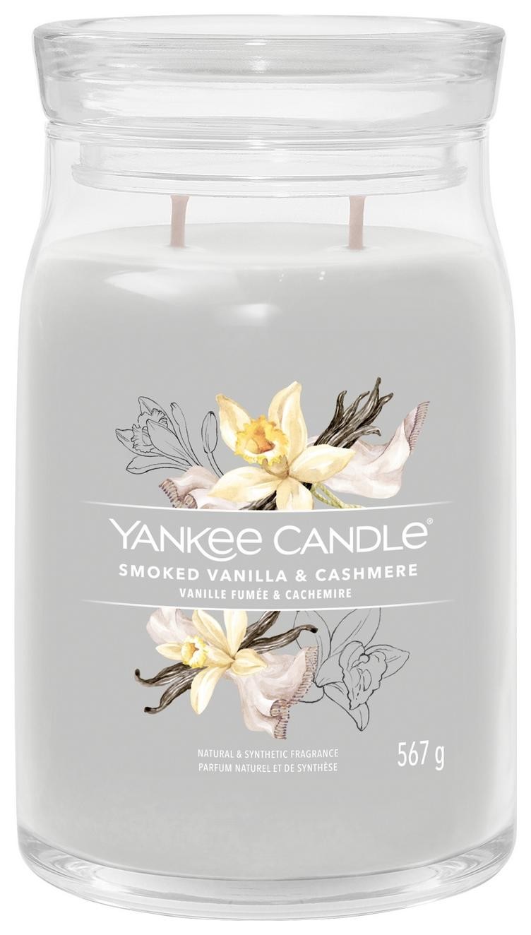 Świeczka duża Yankee Candle Signature Smoked Vanilla & Cashmere Świeca Duża 567g