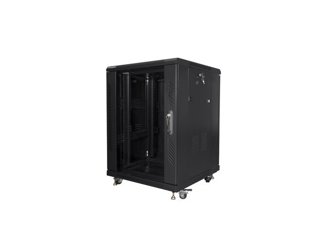 Stojąca Lanberg szafa rack stojąca 19'' 15U 600x600 czarna