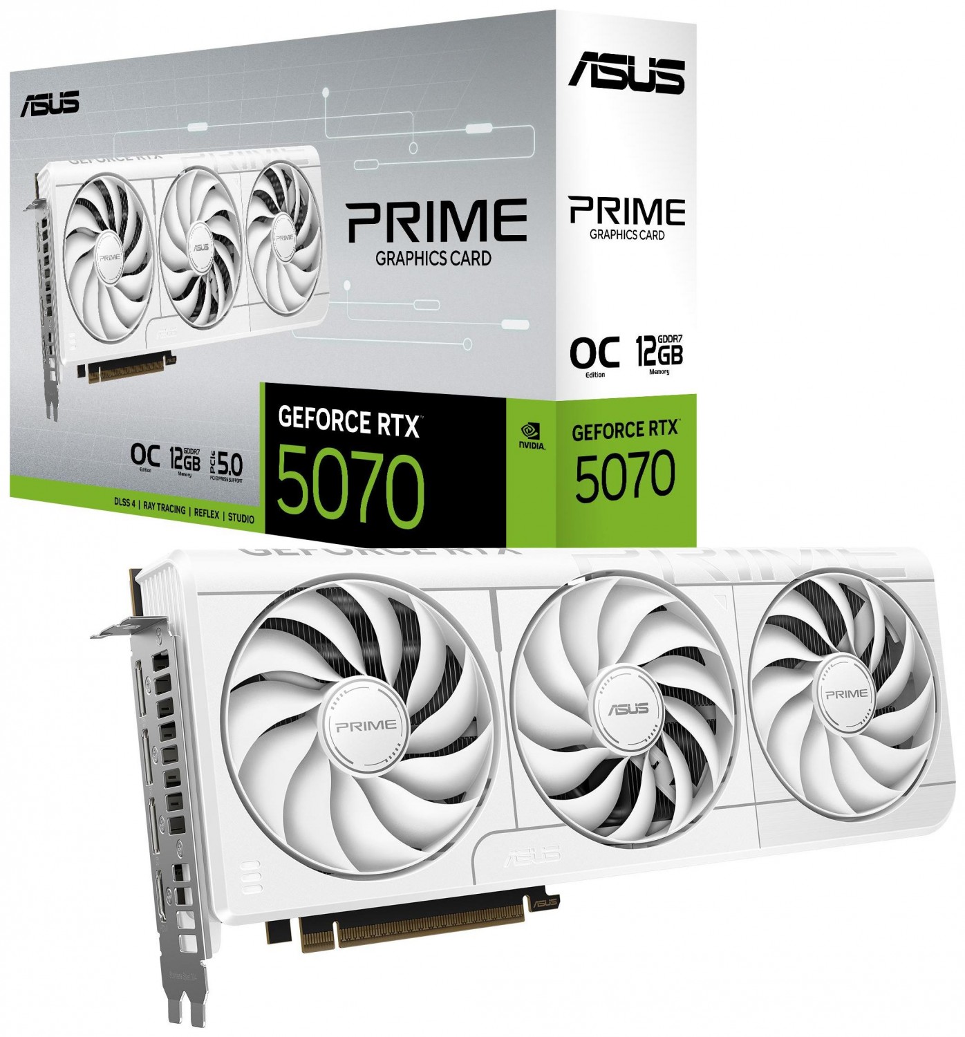 ASUS GeForce RTX 5070 PRIME OC WHITE 12GB DLSS 4