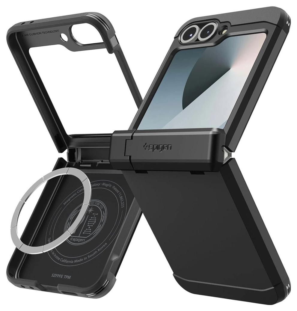 Etui typu plecki Spigen Tough Armor Pro Mag Magsafe Galaxy Z Flip 7 FE czarny