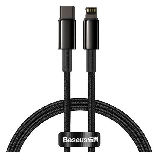 Baseus Tungsten Gold USB-C do Lightning, 20W, 5A, PD, 1m (czarny)