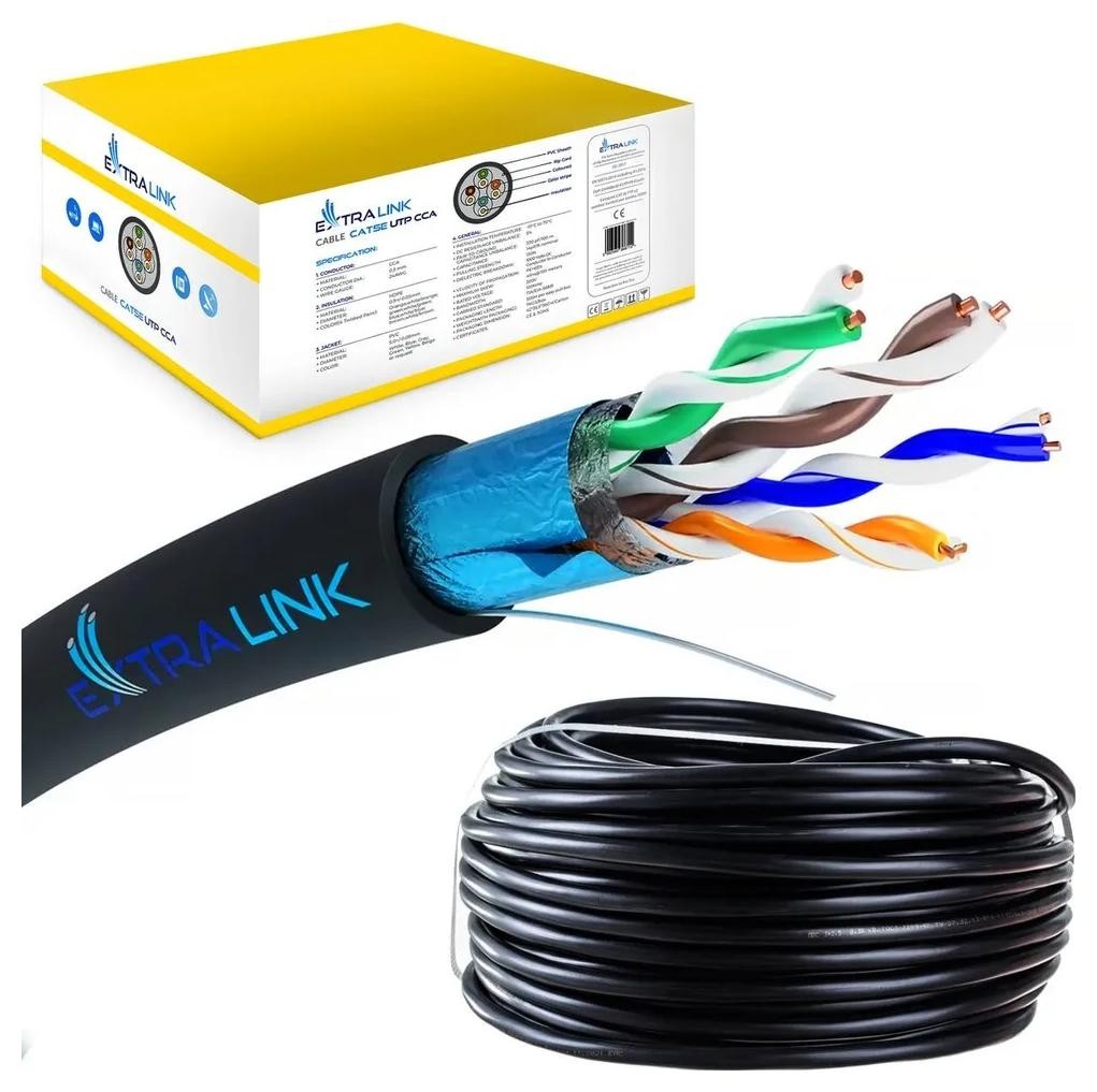 Extralink CAT5E FTP (F/UTP) V2 Zewnętrzny 100m