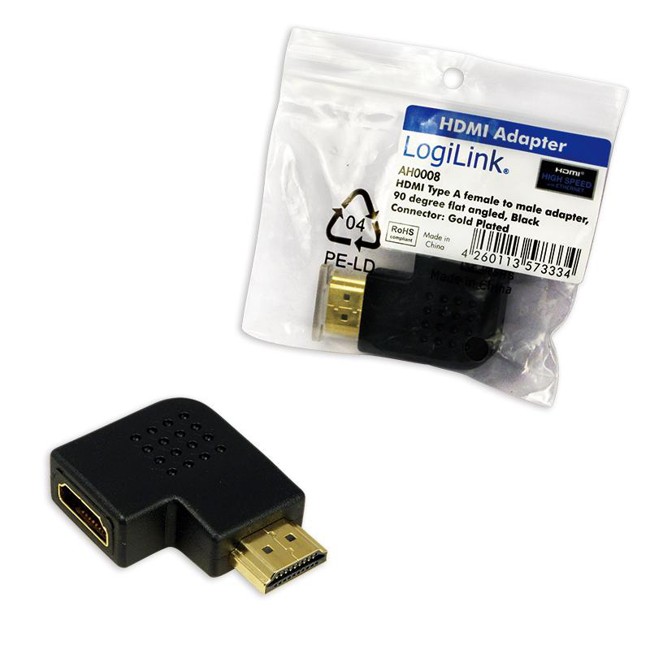 LogiLink HDMI kątowy 90°