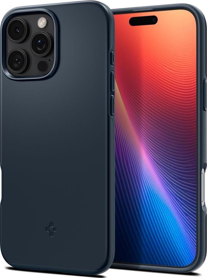 Etui typu plecki Spigen Thin Fit Magsafe do iPhone 16 Pro granatowy