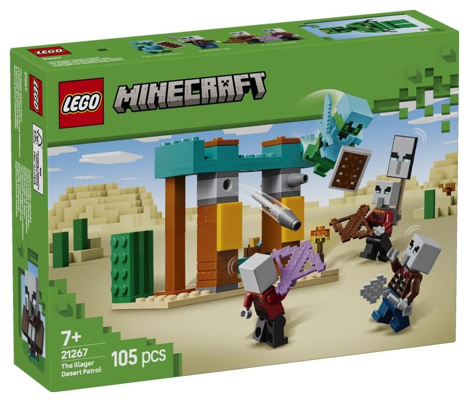 Klocki konstrukcyjne LEGO Minecraft 21267 Pustynny patrol złosadników