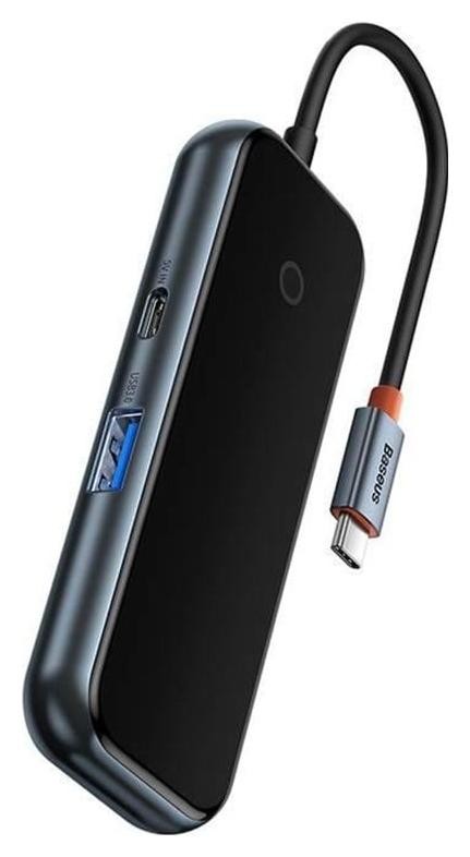 Baseus 4w1 Hub USB-C na 4xUSB 3.0 (ciemny szary)