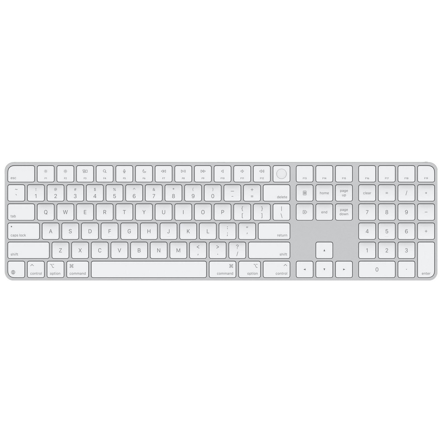 Magic Keyboard with Touch ID and Numeric Keypad for Mac models with Apple silicon White