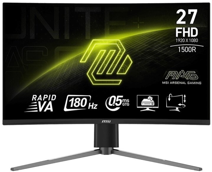 MSI MAG 27C6PF - 180Hz | Full HD | 27'' | Rapid VA | 0,5ms
