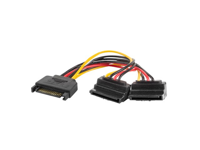 Lanberg kabel zasilający SATA - Molex M/F 15cm kątowy