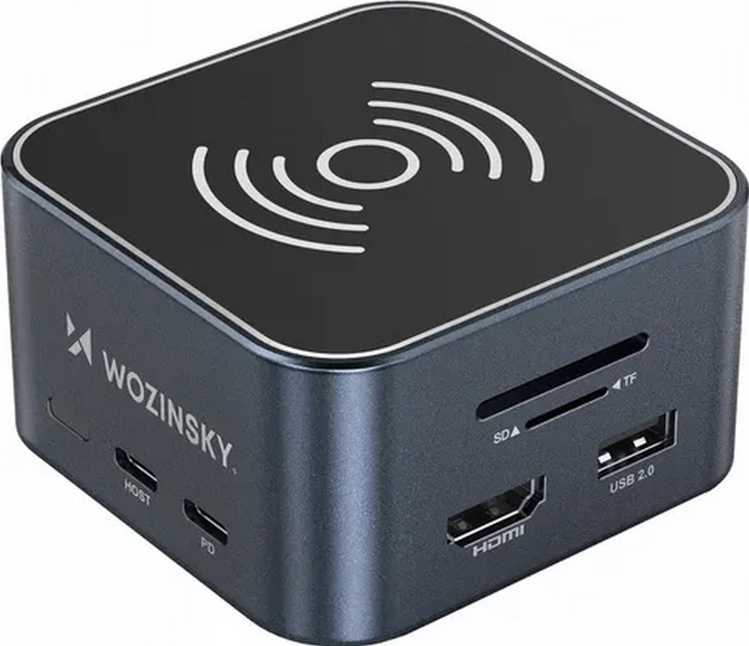 Wozinsky 12w1 | ładowanie bezprzewodowe | aluminiowy | kabel 15 cm - szary