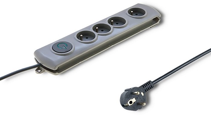 Qoltec 4 gniazda 1.5m szara