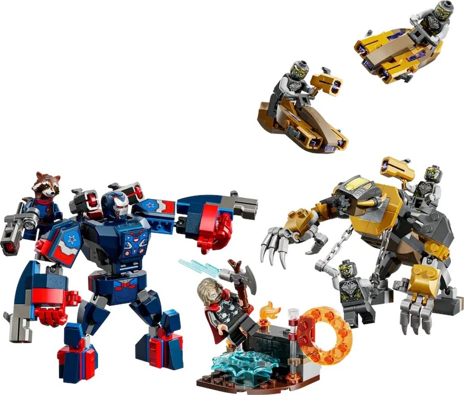 Klocki konstrukcyjne LEGO Marvel 76322 Avengers: Koniec gry Thor kontra Chitauri