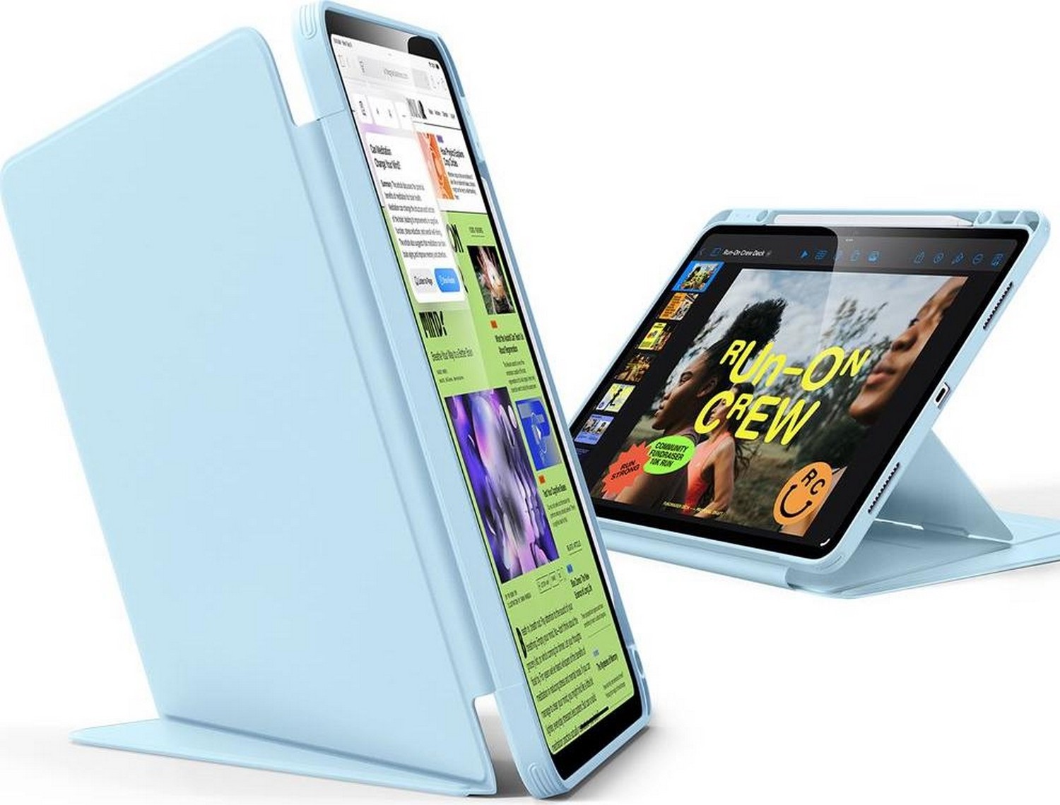 Etui z klapką ESR Flip Hybrid do iPad Air 13” 1 / 2 / 2024-2025 błękitny